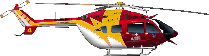 Eurocopter EC145C-2 Bombeiros Minas Gerais Brazil Fire Brigade Feuerwehr PR-UEA BK117C-2