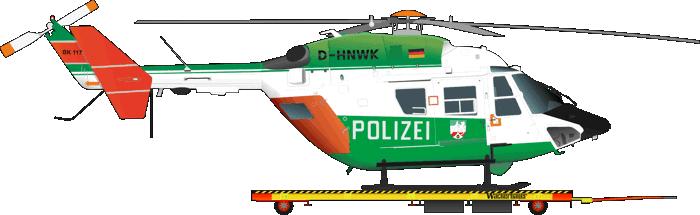 BK 117-B2 Alarmhubschrauber Polizei NRW D-HNWK Polizeihubschrauber