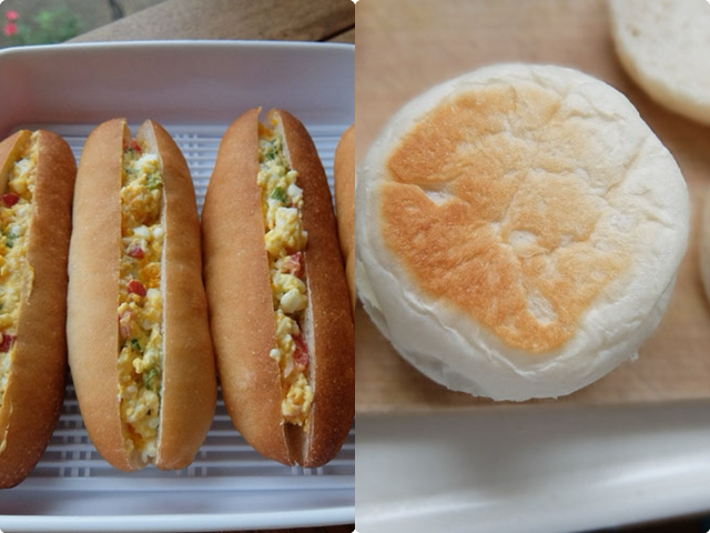 コッペパンとイングリッシュマフィン