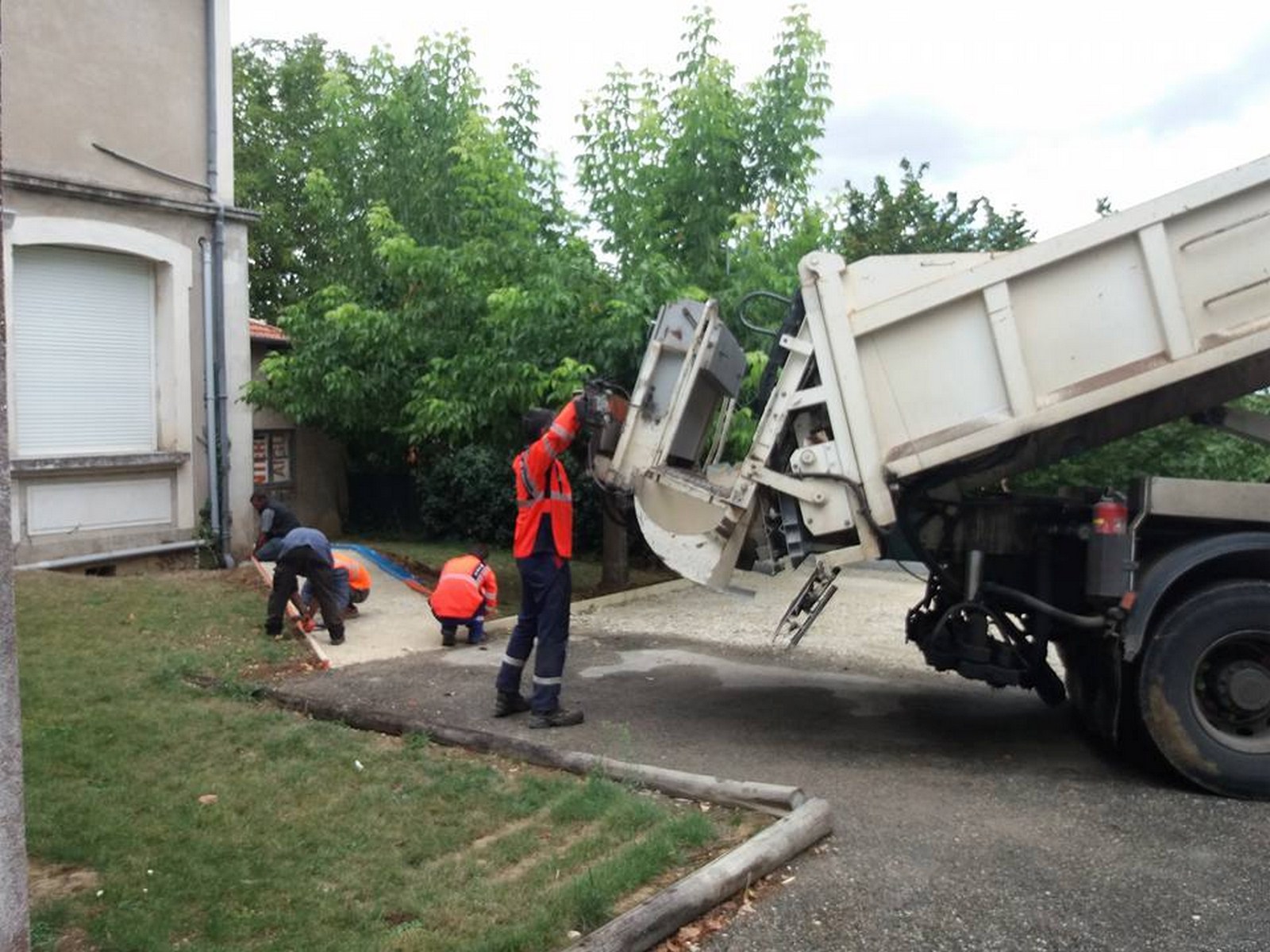 Parking préparé, délimité