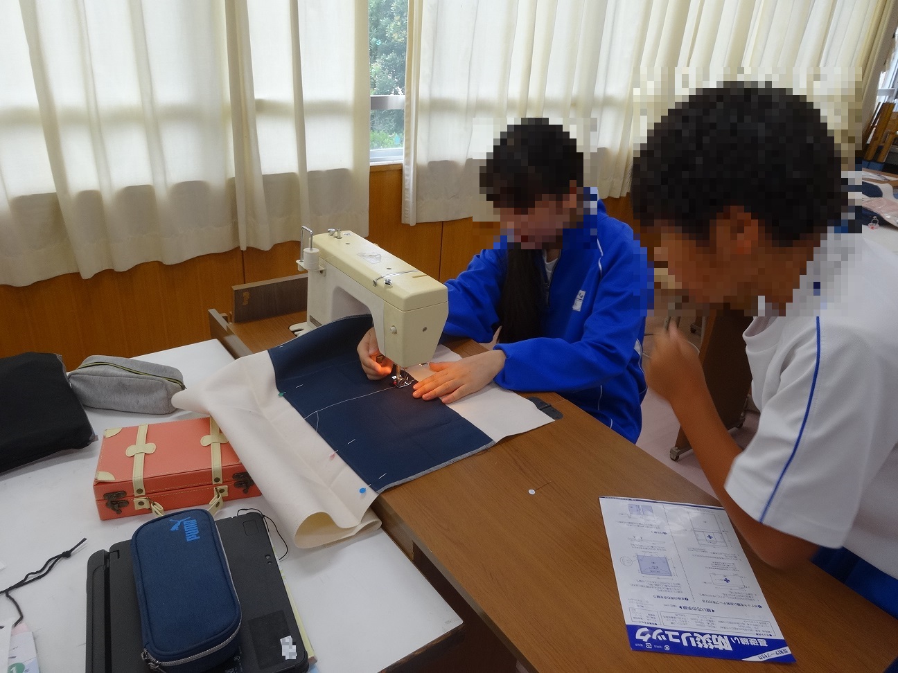 ミシン縫い(家庭科)