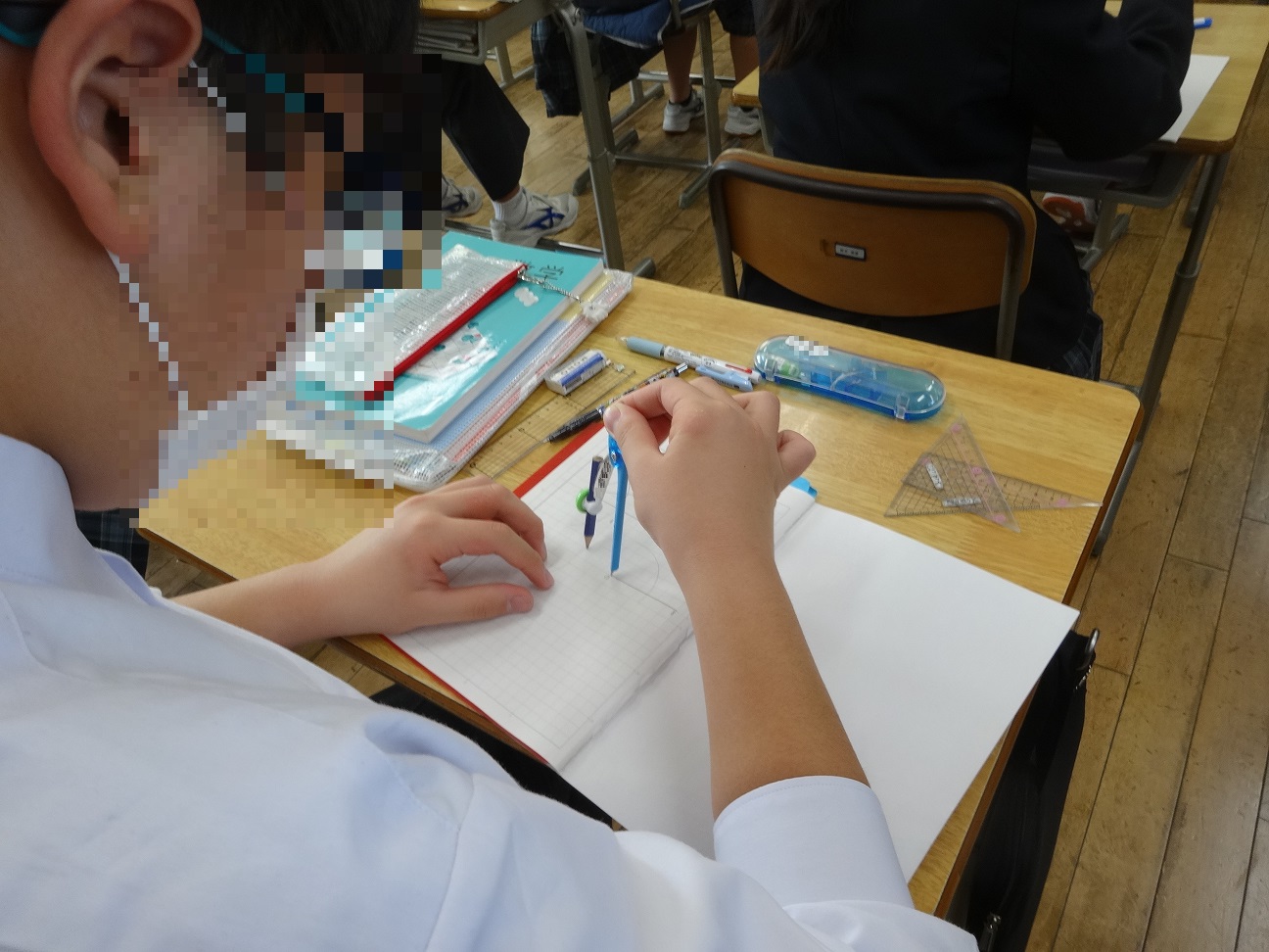 角の二等分線の作図(1年生)
