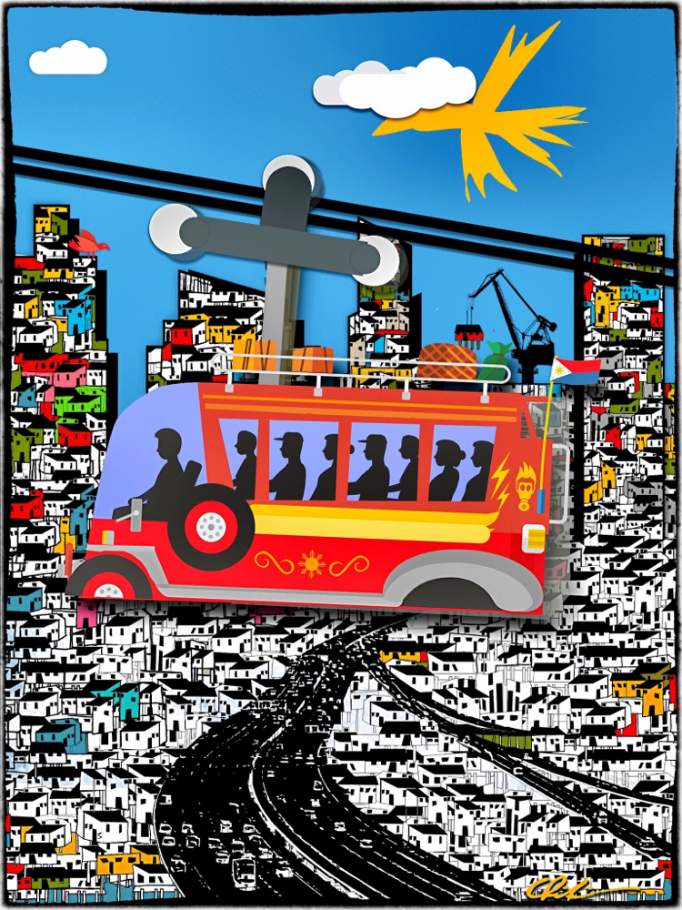 Cover der Arbeitspapiere für eine Doppelmayr-Gondelbahn als Massentransportmittel in Manila.