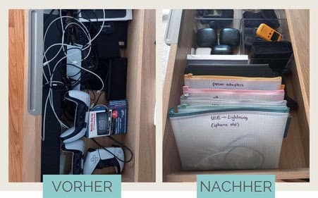 Ordnung in der Technikschublade | Kabelsalat