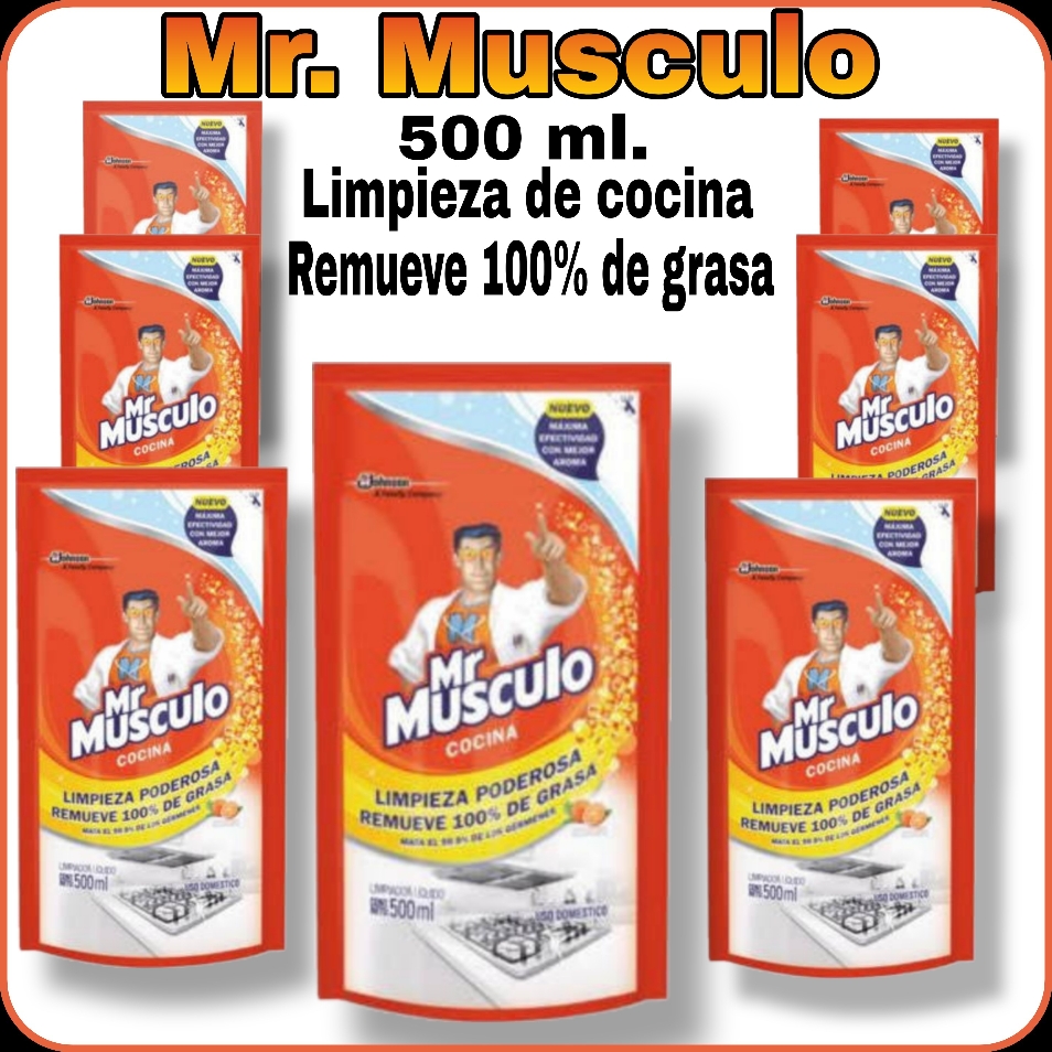 MR. MUSCULO LAVAVAJILLA SACHET 500 ml.x  12