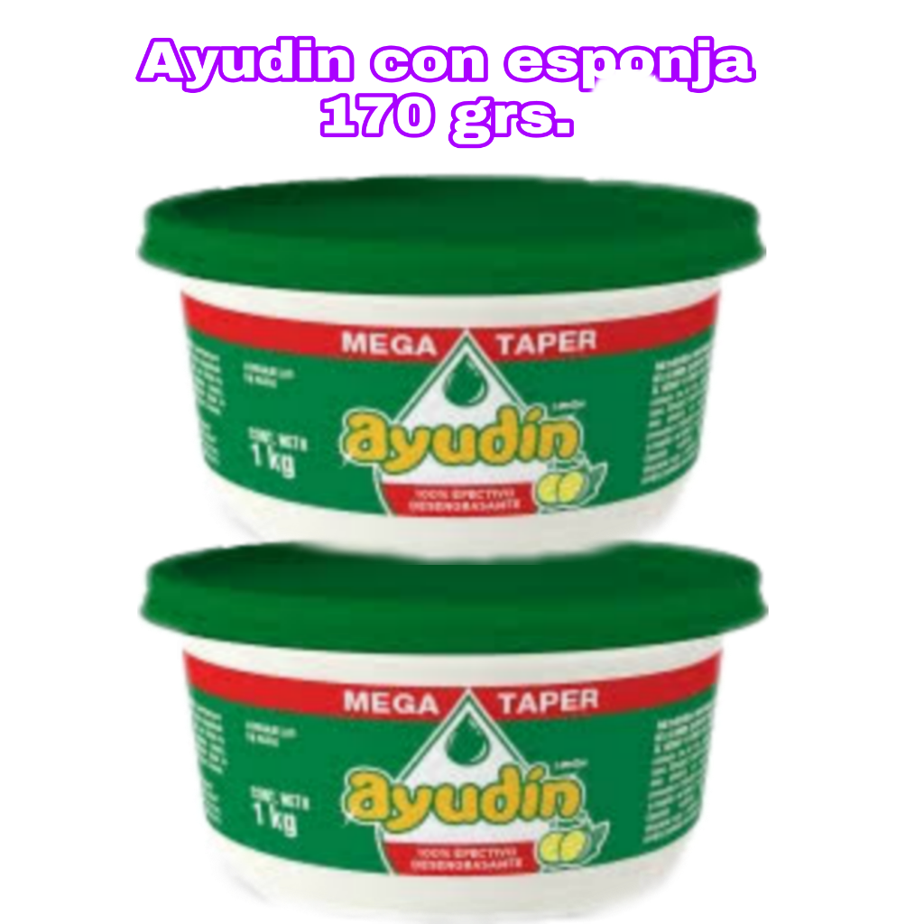 AYUDIN CREMA LAVAVAJILLA CON ESPONJA  170 grs. x 12 S/.