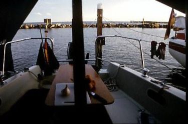 In Lauterbach mit Blick über den Bodden