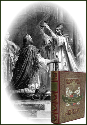 Rycina "Koronacja Karol Wielkiego" w książce