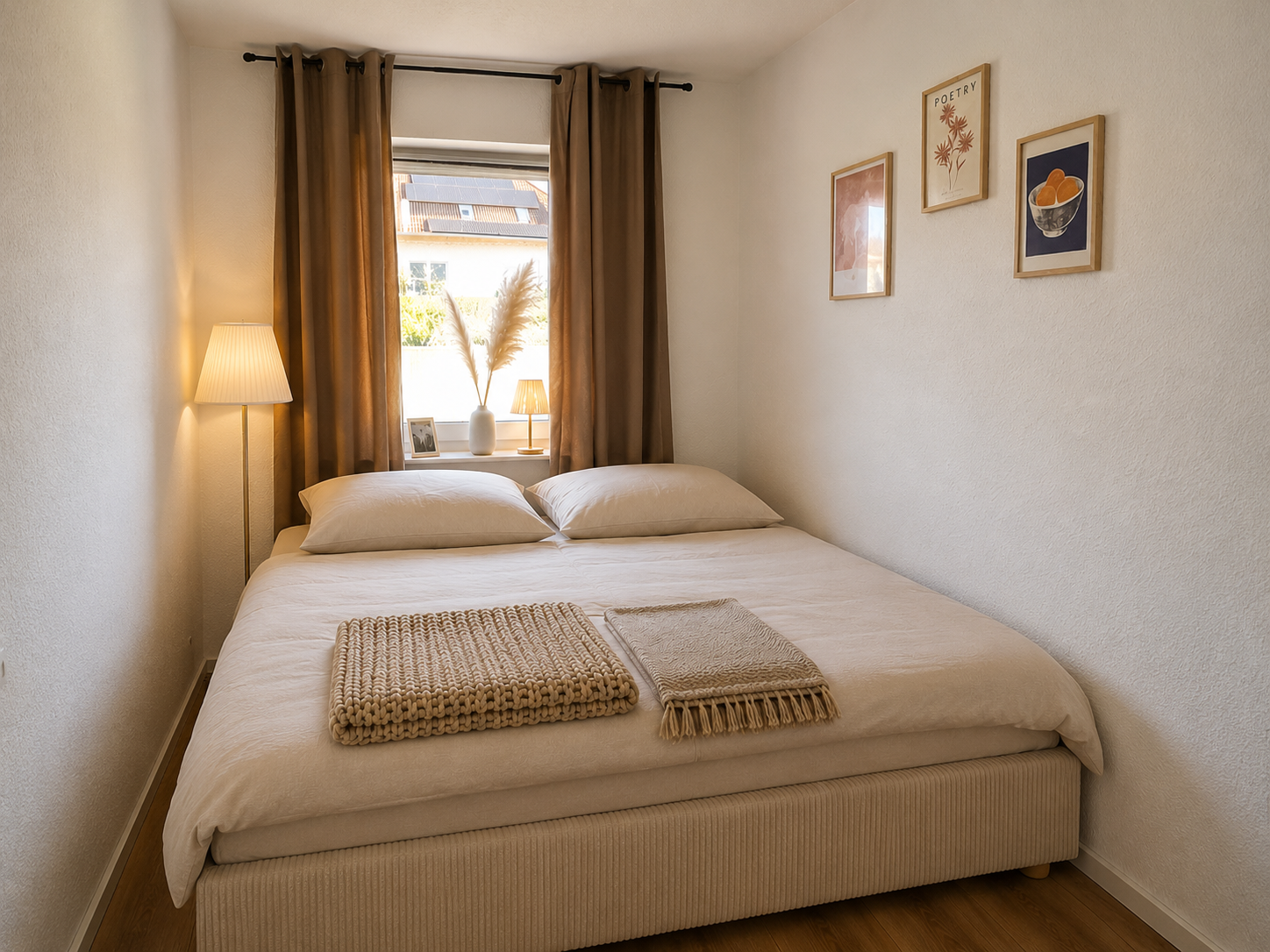 Schlafzimmer 2 ist mit einem Kingsize-Bett (2x2m) ausgestattet.