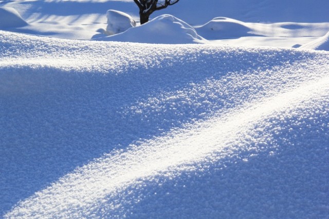 網走の雪の風景