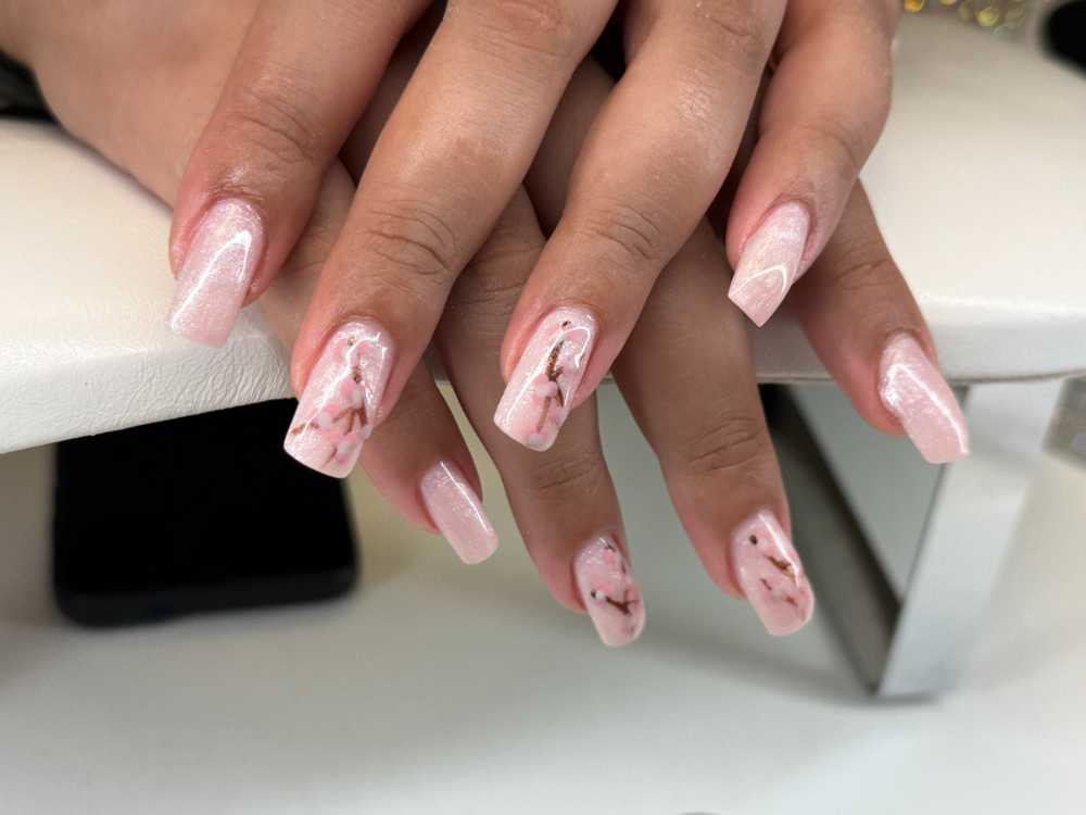 🌸Blüten auf Sparkley Rose Gel 