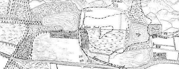 De Grote Vijver in 1753 en 1913. Bron Gelders Archief Arnhem - Historische wandeling langs de Sint-Jansbeek (Zypendaal - Sonsbeek) Chayah Godschalk Visser
