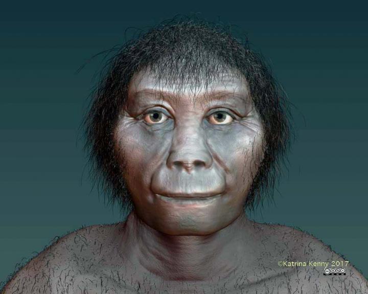 This is an artist’s impression of Homo floresiensis. Credit: Katrina Kenny, SA Museum.