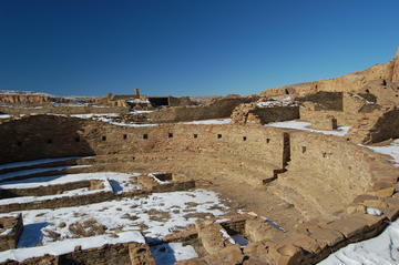 Pueblo Bonito largest great house in Chaco Canyon.