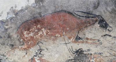 Scientists have pioneered a technique to directly date prehistoric rock paintings in southern Africa, which reveals dates much older than previously thought. Credit: David Pearce.