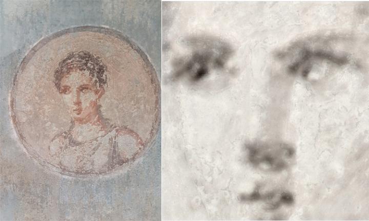 archaeology ancient roman painting XRF reveals image