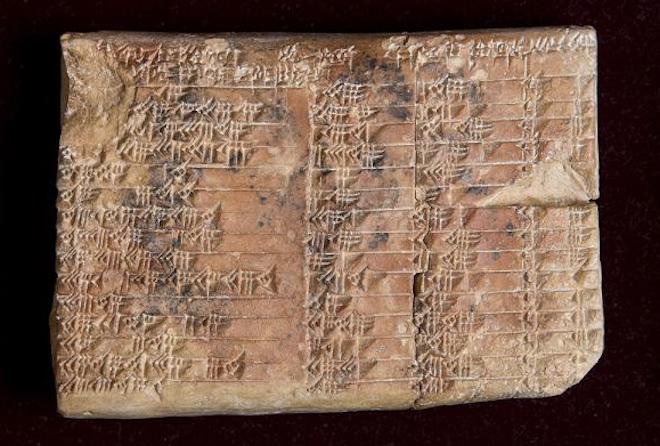 Babylonian tablet trigonometry