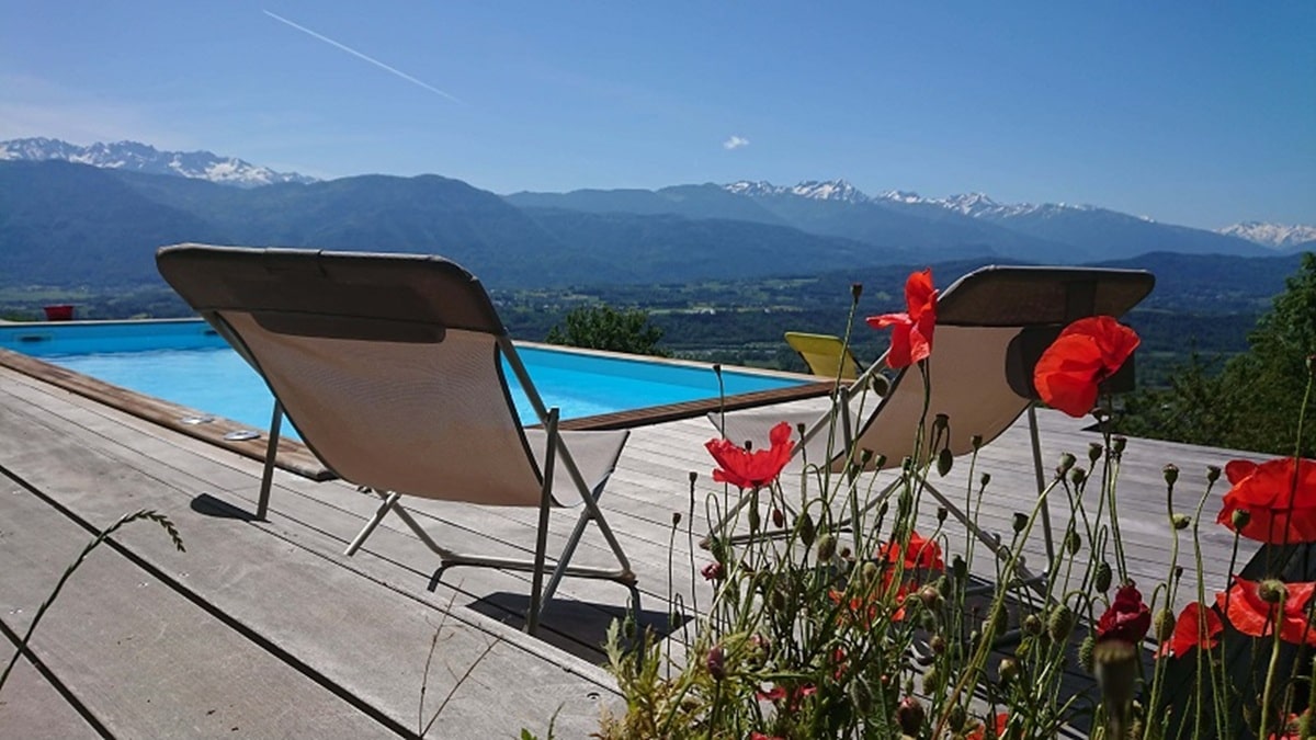 pool with a panoramic view