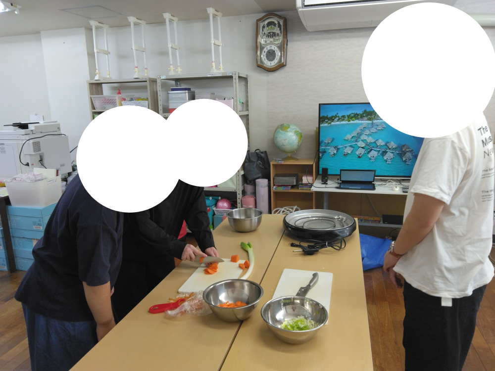 つながりの調理実習で中華料理を作りました！