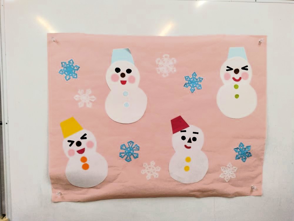【つながり】雪だるまの飾りを作りました！