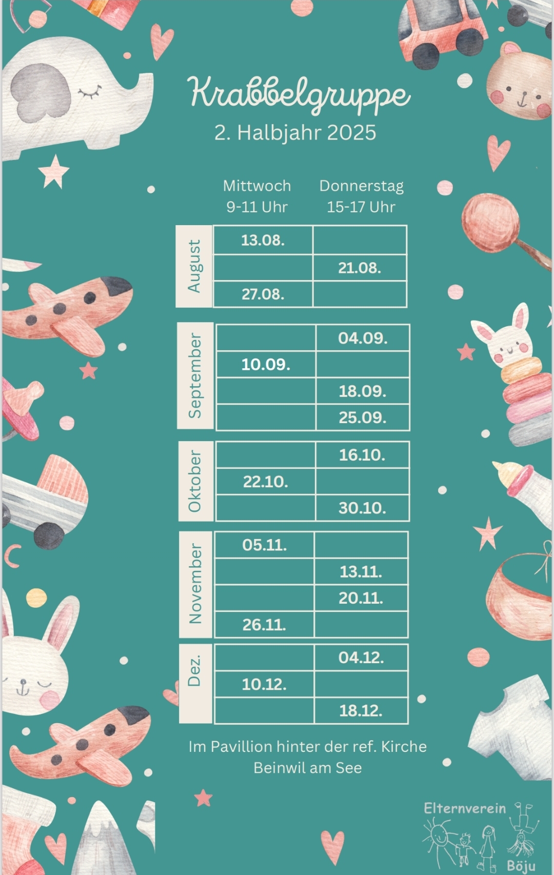 Krabbelgruppe 2025 - 2. Halbjahr
