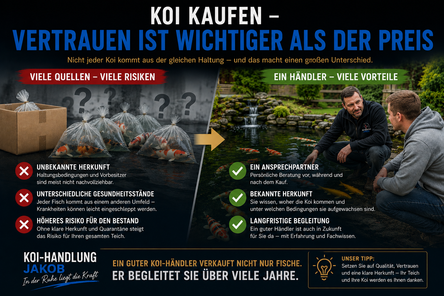 Koi kaufen: Warum Vertrauen wichtiger ist als der Preis