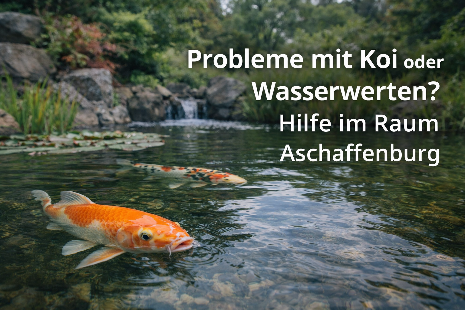 Koi krank oder Wasserwerte schlecht? Hilfe im Raum Aschaffenburg