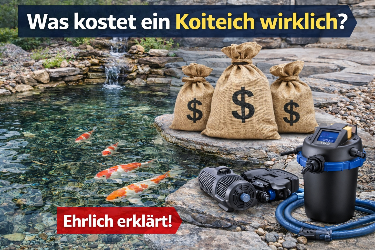 Was kostet ein Koiteich? Preise, Beispiele und Tipps vom Profi
