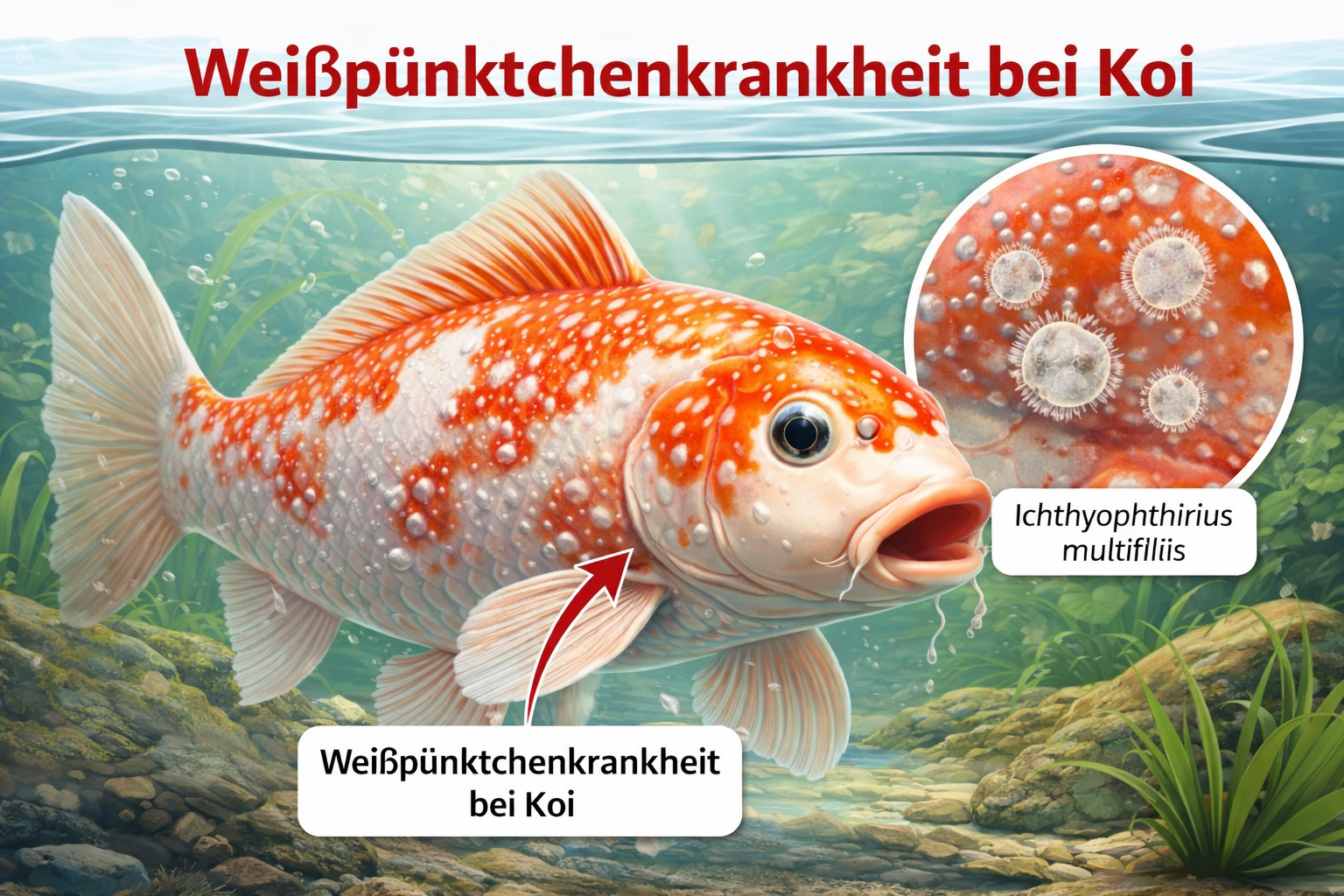 Weißpünktchenkrankheit bei Koi