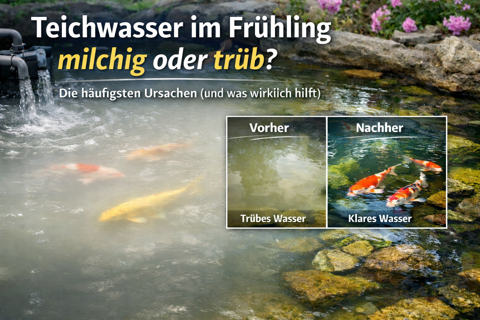 Teichwasser im Frühling trüb? Das steckt wirklich dahinter