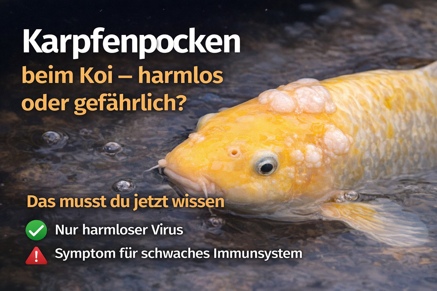 Karpfenpocken beim Koi – harmlos oder gefährlich?