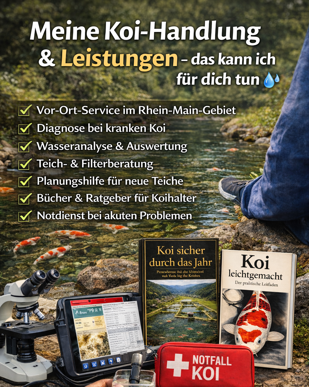 Meine Koi-Handlung & Leistungen – Koi Beratung in Aschaffenburg & Rhein-Main