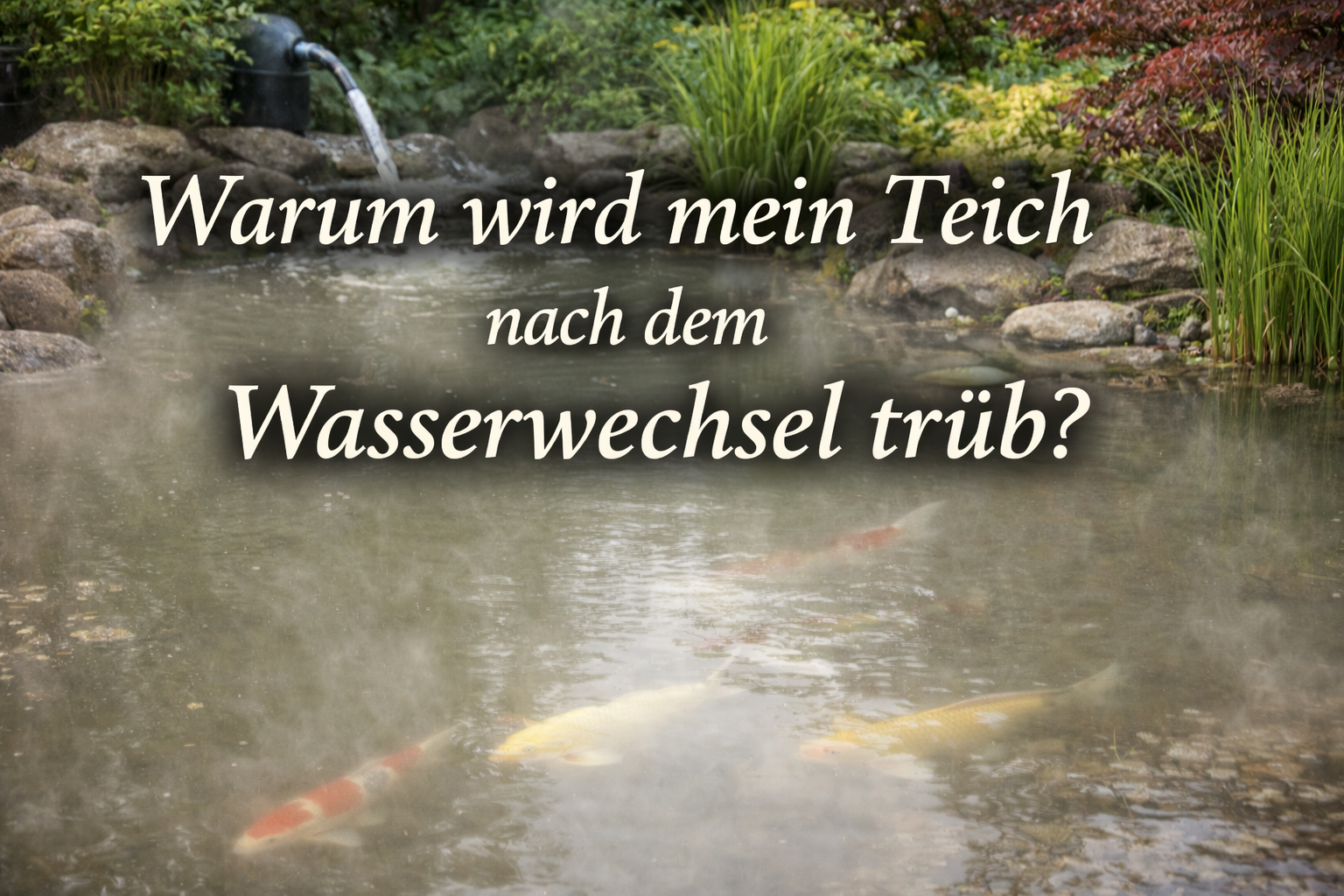 Warum wird mein Teich nach dem Wasserwechsel trüb?