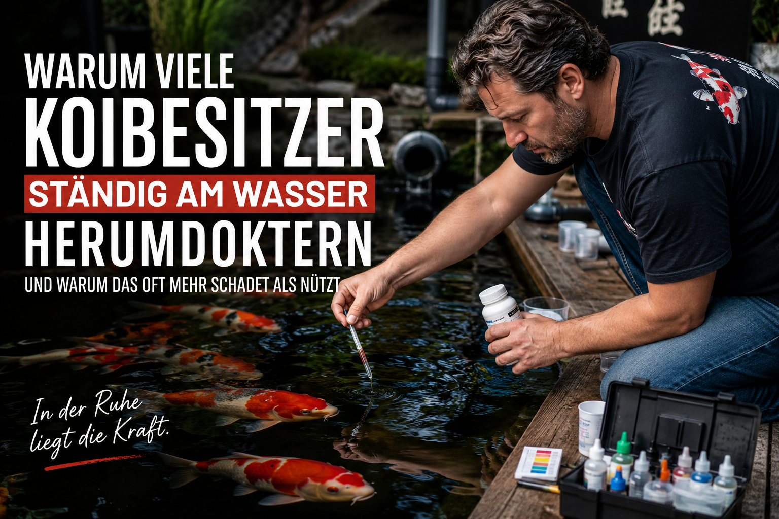 Warum viele Koibesitzer ständig am Wasser herumdoktern – und warum das oft mehr schadet als hilft