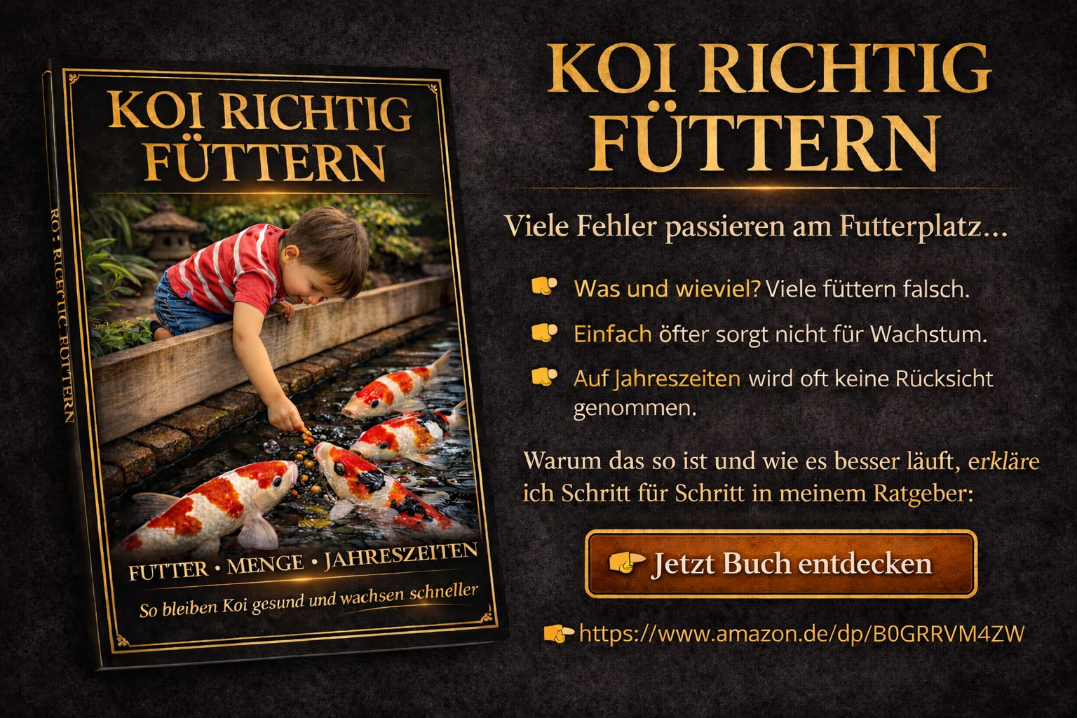Koi richtig füttern – Futtermenge, Jahreszeiten und die häufigsten Fehler