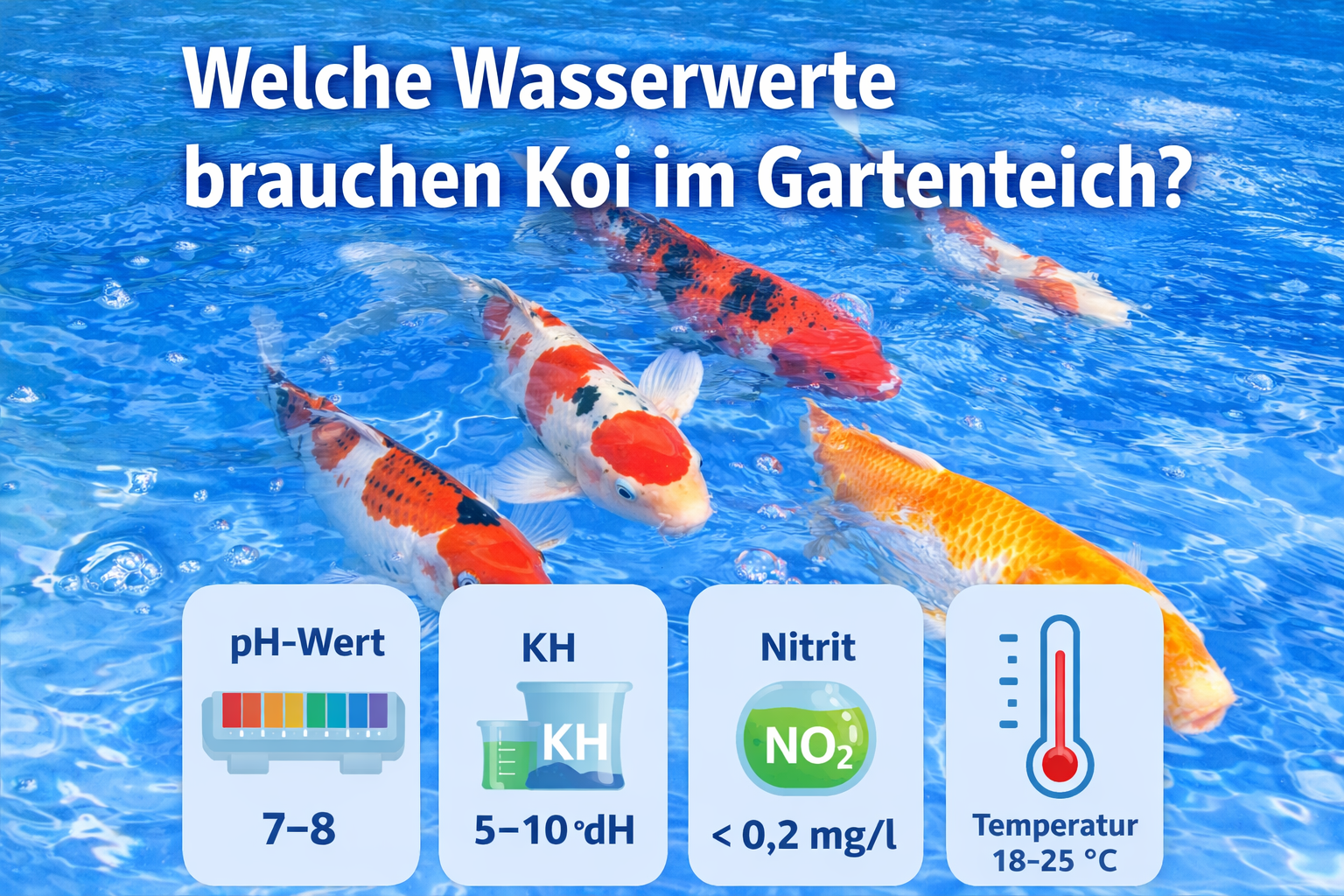 Welche Wasserwerte brauchen Koi im Gartenteich?