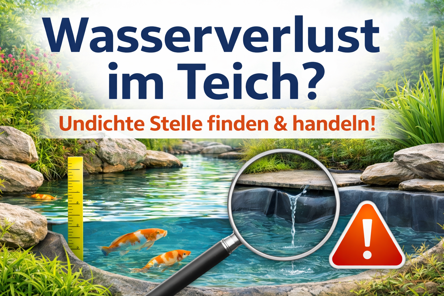 Wasserverlust im Koiteich – Verdunstung oder Leck?