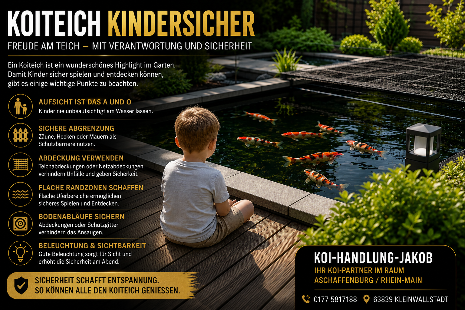 Koiteich kindersicher machen – worauf Familien wirklich achten sollten