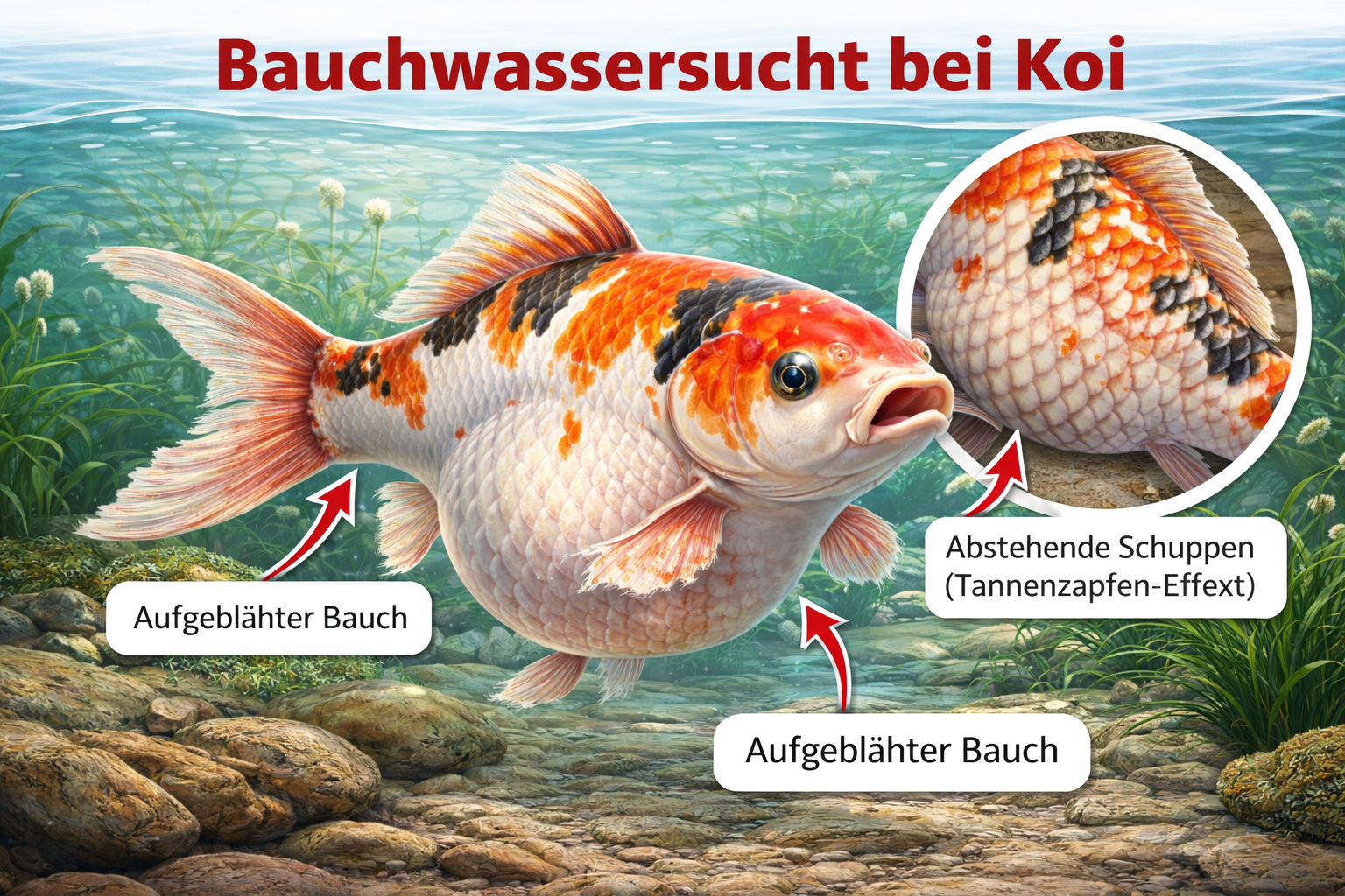 Bauchwassersucht beim Koi