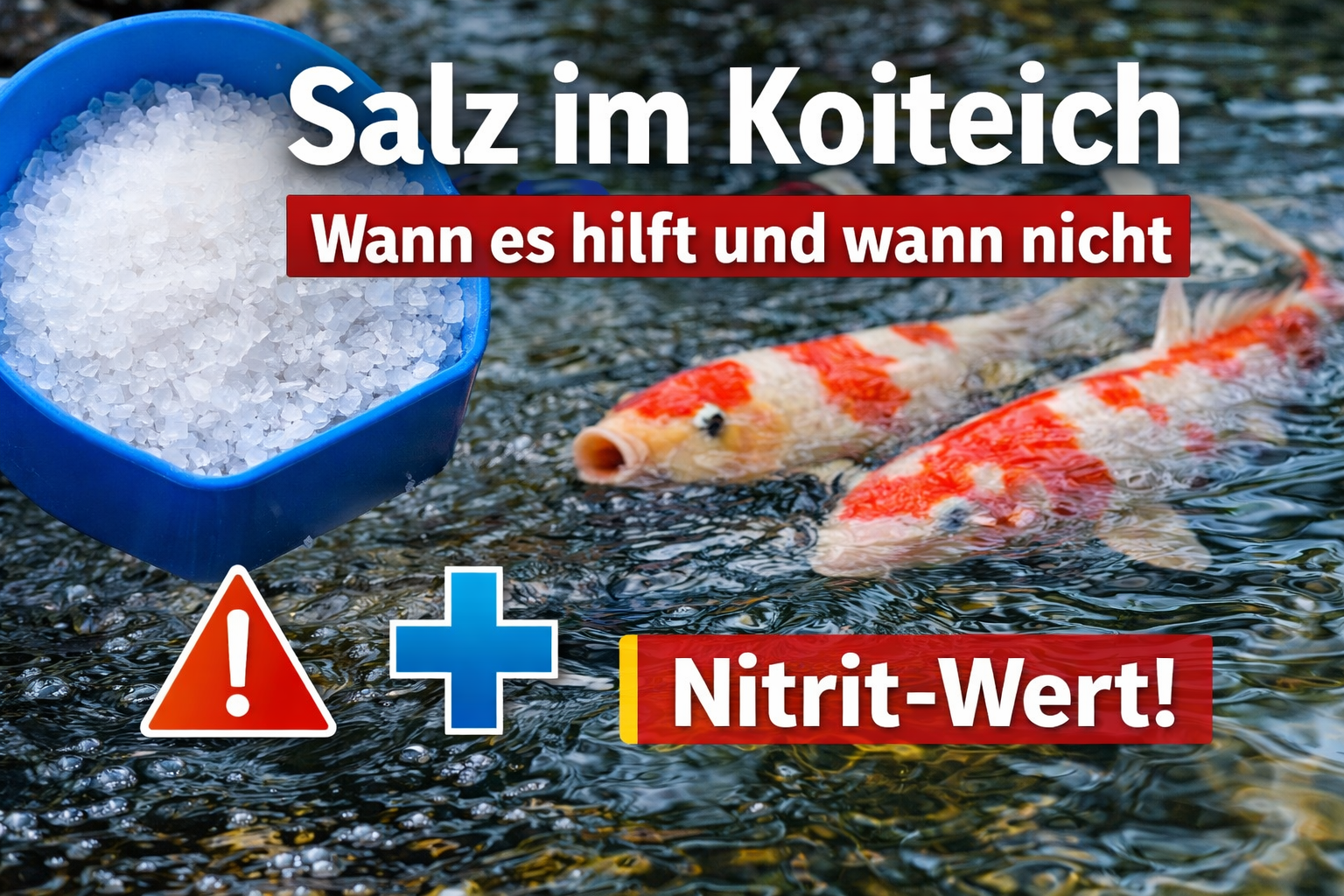 Salz im Koiteich 