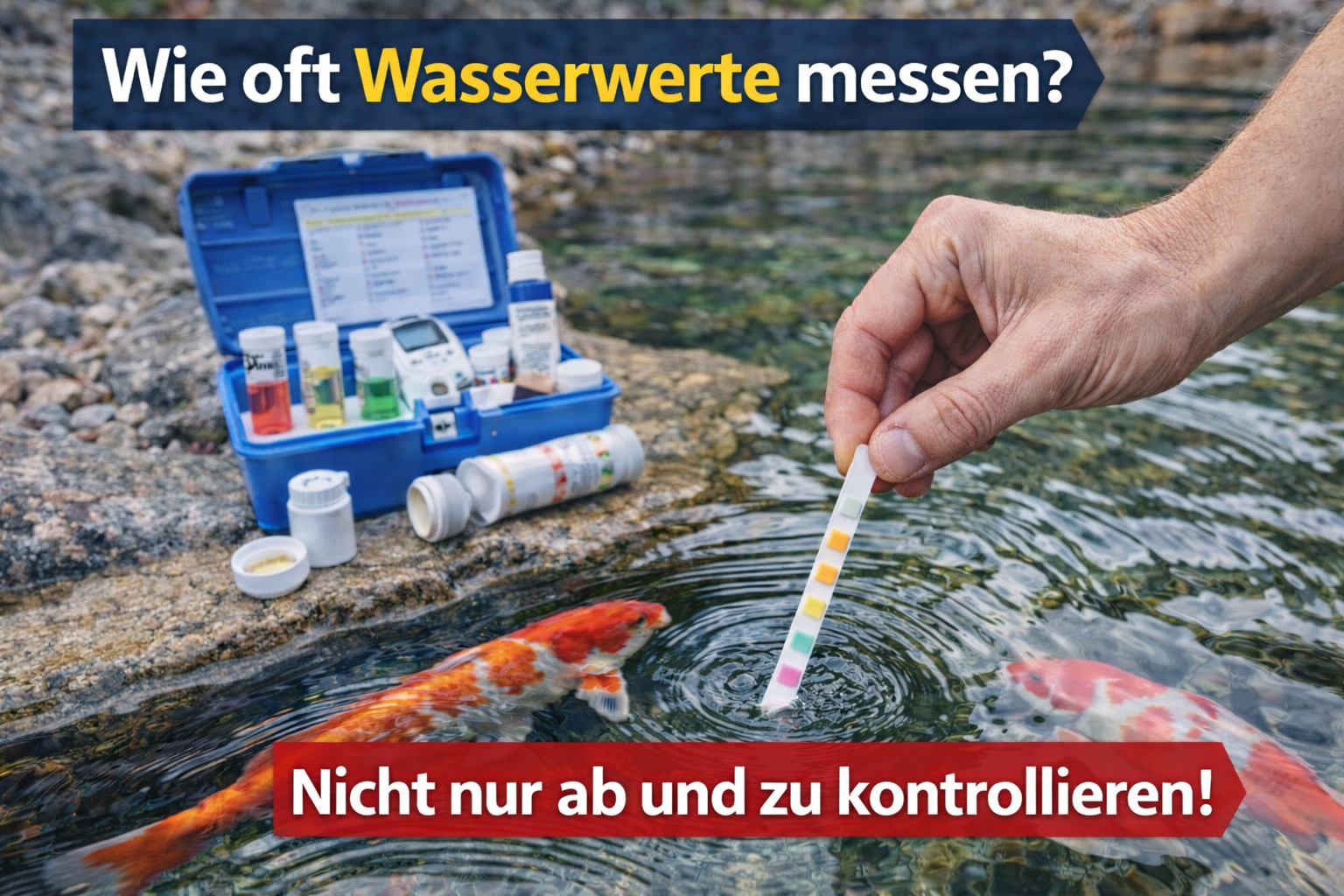 Wie oft Wasserwerte im Koiteich messen? Tipps für gesunde Koi