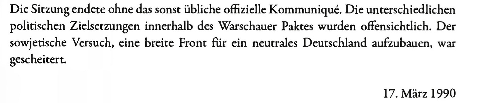 Der "Warschauer Pakt" im Delirium 1990