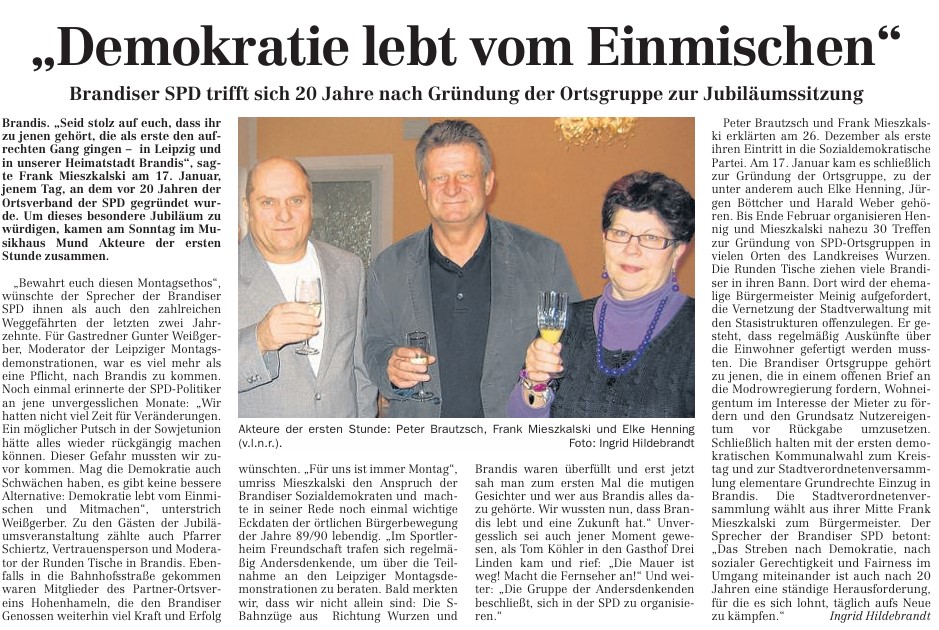 20 Jahre SPD Brandis