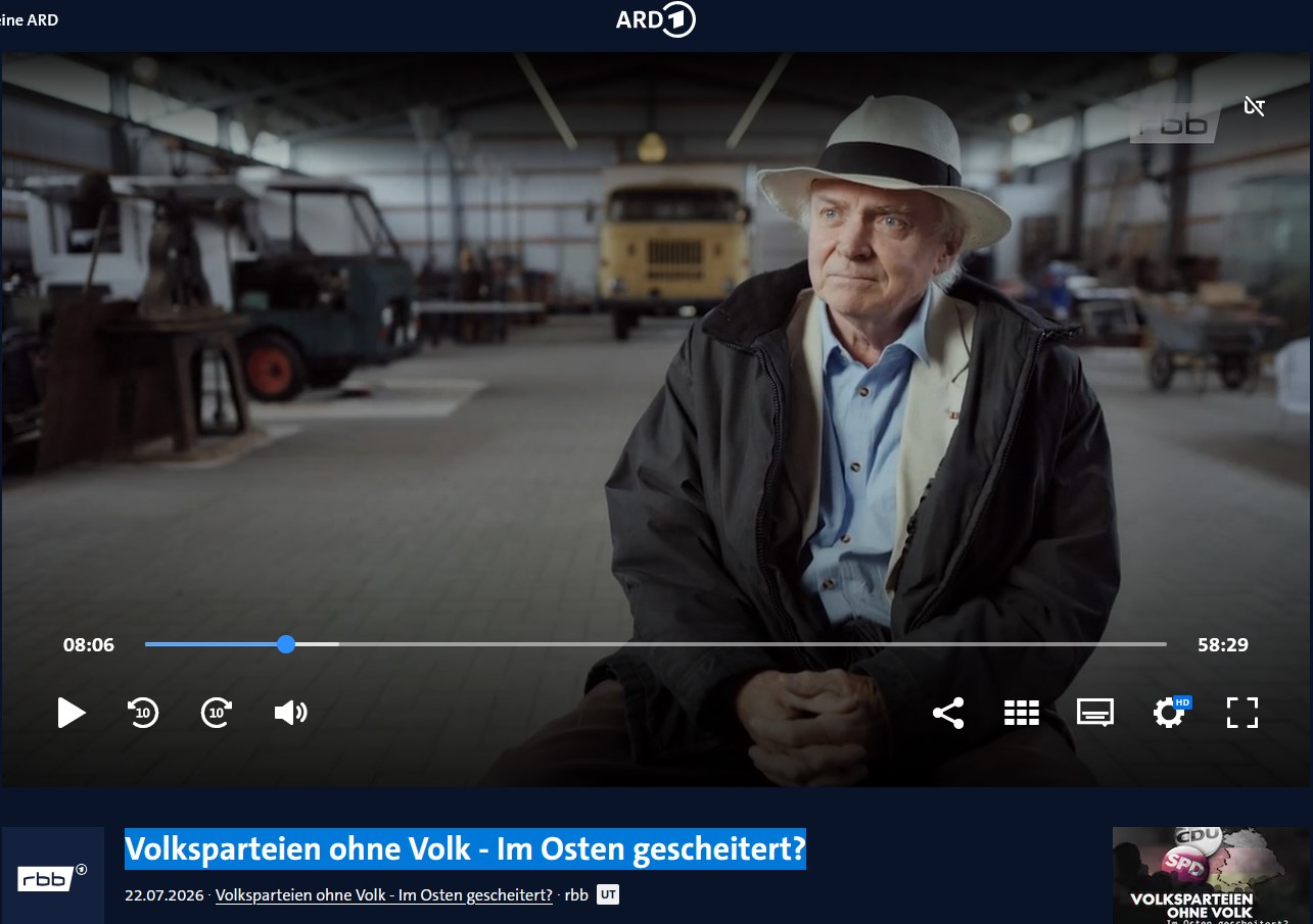 Volksparteien ohne Volk - Im Osten gescheitert? Dokumentation RBB