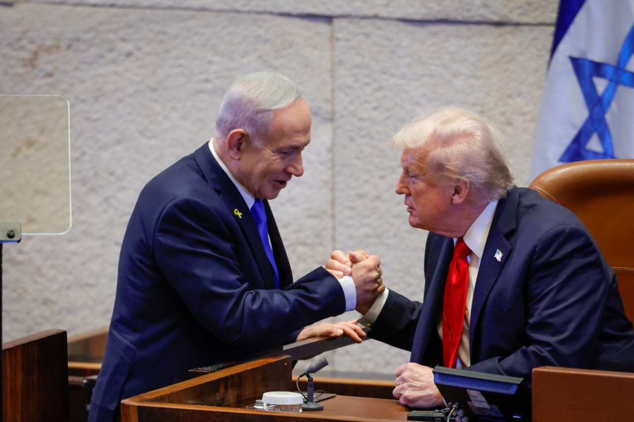 Donald Trump in der Knesset am 13. Oktober 2025