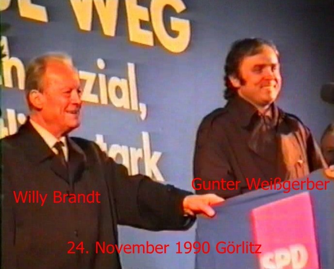1990 Wahlkampf mit Willy in Görlitz