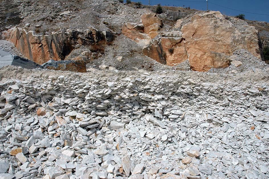 Debitage dump at the Belevi quarry