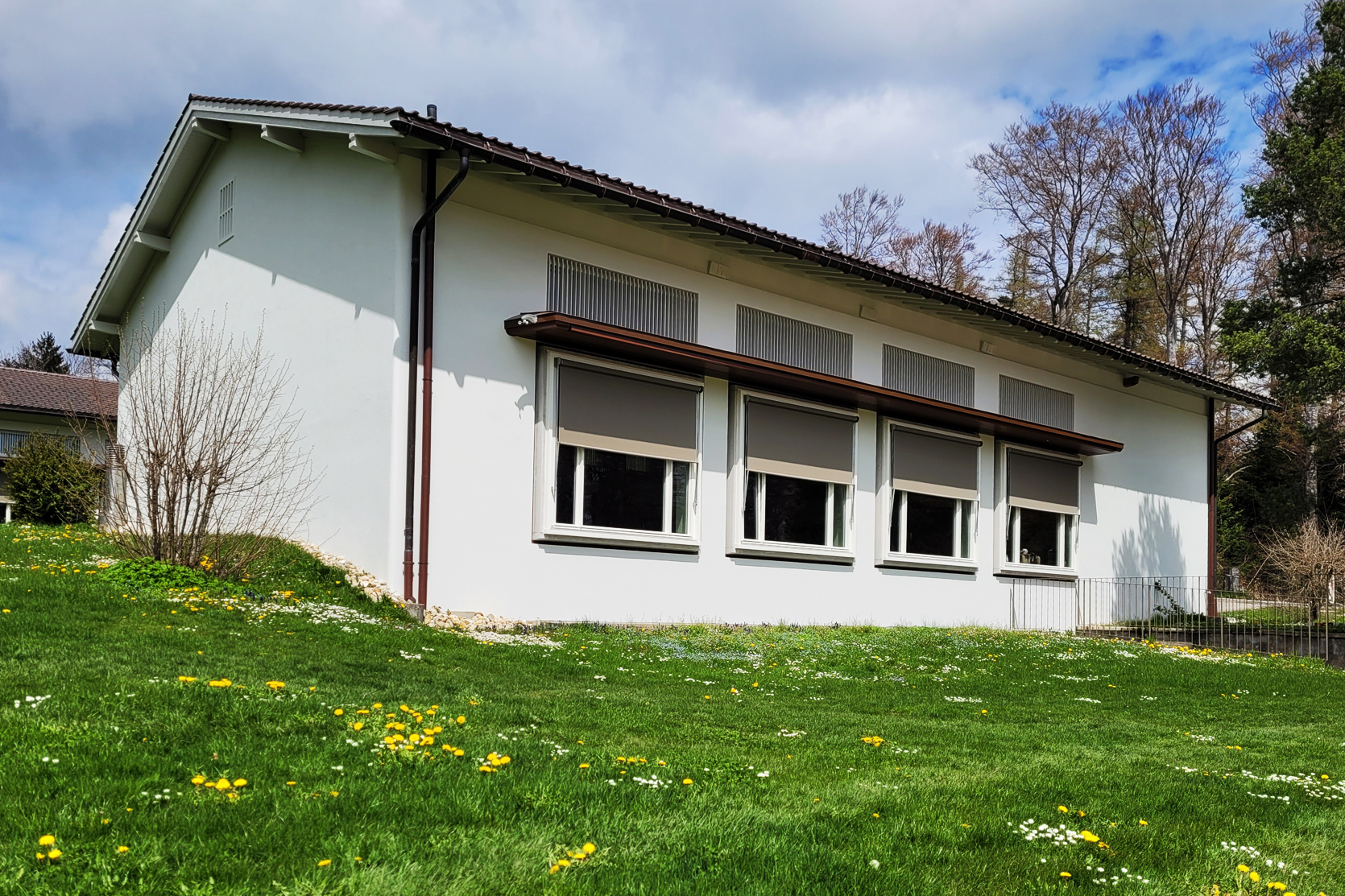 1954 Bau vom Kampfsportpavillon.