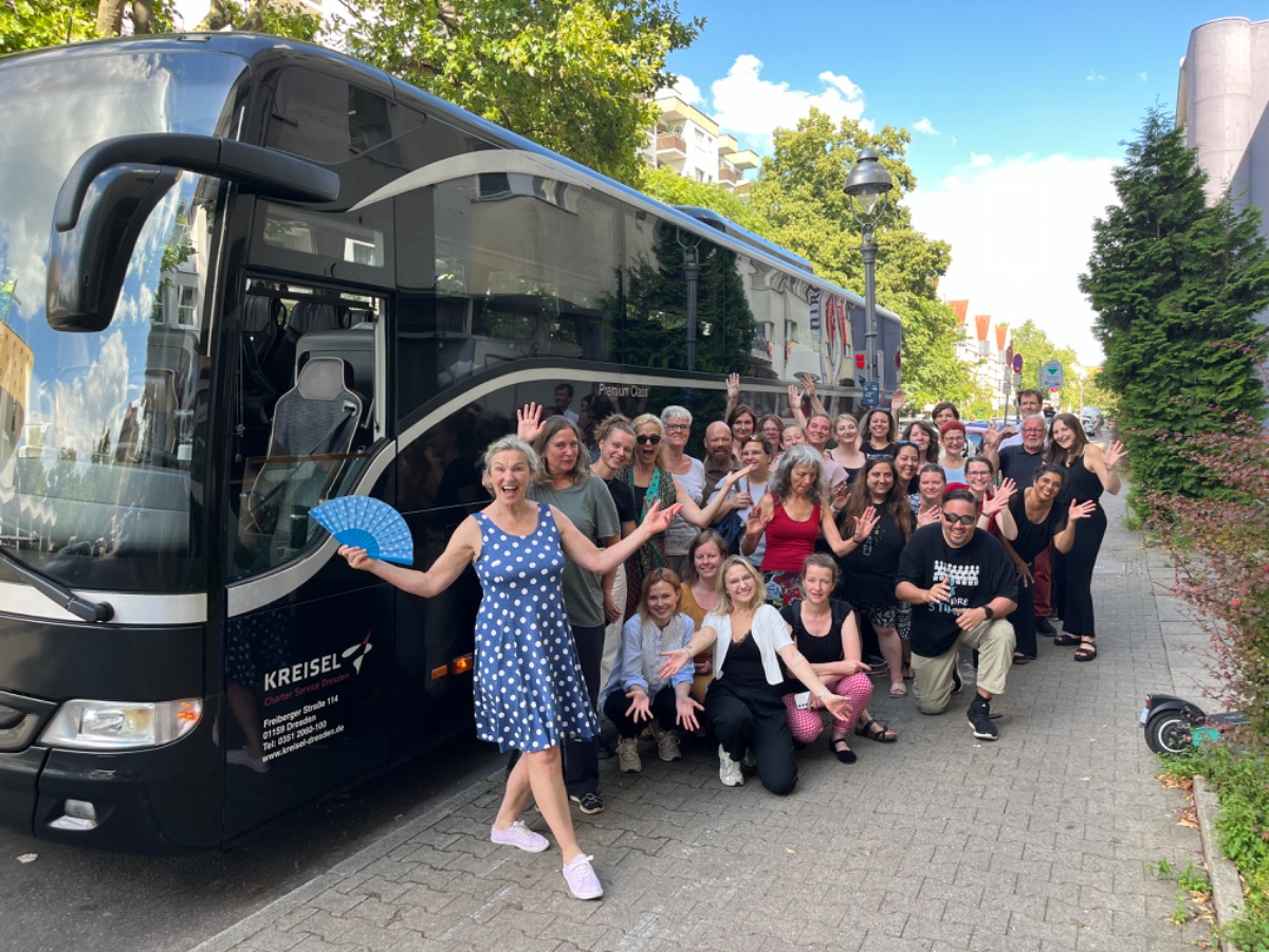 So ging's los: Abfahrt in Berlin Richtung Dresden