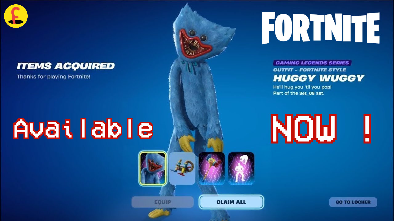Huggy skin is available in Fortnite now !
